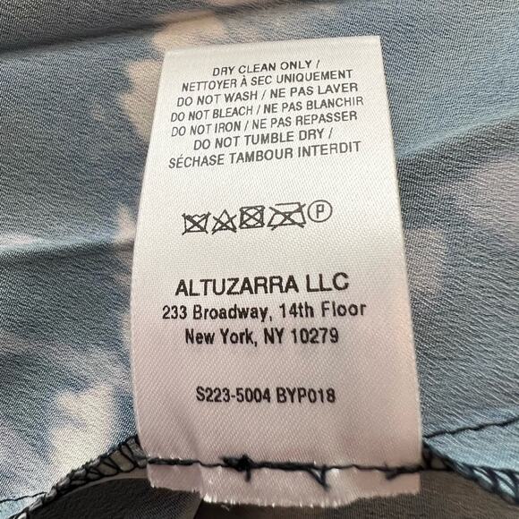 Altuzarra Sif Printed Crepe Pleated Maxi Skirt In Berry Blue Size 14 - Picture 10 of 12